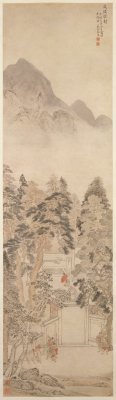 图片[1]-Zhang Hong Yanling Sword Hanging Axis-China Archive